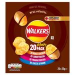 Walkers Meaty Variety Multipack Crisps Box 20x25 g (Packaging may vary)