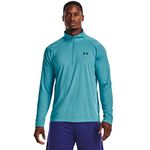 Under Armour Men's Tech 2.0 ½ Zip, (433) Glacier Blue / / Black, Small