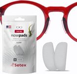 Setex Gecko Grip 1mm Anti Slip Eyeglass Nose Pads, (5 Clear Pair) USA Made, 2500 Innovative Microstructured Fibers per Nose Pad, 1mm x 7mm x 16mm
