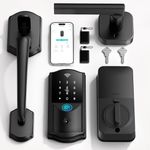 Firstriver Smart Front Door Lock and Handle Set with Built-in WiFi, Fingerprint Keyless Entry Door Lock, Keypad, App Control, Auto Lock, Alexa & Google Assistant, Black