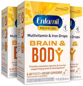 Enfamil Poly-Vi-Sol with Iron Liquid Multivitamin Drops, Supports Growth & Development*, 50mL Bottle​ (Pack of 3)
