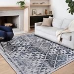 Leesentec Rugs 80x120cm Modern Non-Slip Soft Area Rugs for Living Room/Bedroom/Dining Room Carpet Floor Mat Home Decorative(Navy Blue/Ivory, 2.7x3.11 Feet)