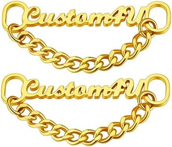 ChainsHouse Gold Personalized Shoelaces Decorations Buckle Men Women Custom Name Shoe Lace Charm Accessory