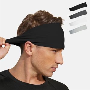 VIMPEP Tenacious Sports Headbands for Men Soft Feeling Sweatband Workout Headband for Running,Cycling,Basketball,Tennis,Yoga Fitness Stretchy Quick-Dry Hairband for Unisex Black, Dark Gray,White,Gray