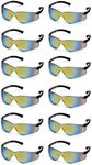 Pyramex Ztek Safety Glasses Gold Mirror Lens S2590S (12 Pair Pack)