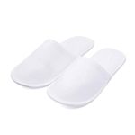 PRAKARTI Toiletries 25 Pairs Hotel Accessories Guest Room Slipper Free Size 5MM Sole Terry Towel - Pack of 25 pairs (White)(Unisex)