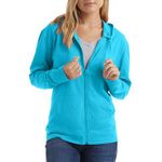 Hanes Women's Jersey Full Zip Hoodie, Process Blue, Small