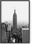 HAUS AND HUES New York Poster Gray Empire State NYC Wall Art New York City Wall Art NYC Skyline Wall Art Empire State Building Wall Art Black and White NYC (24” x 36” Unframed)