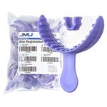 JMU Bite Registration Trays Anterior, 35 Pcs Purple Disposable Dental Impression Trays for Teeth Molds