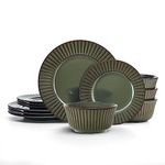 Pfaltzgraff Dannie Gray 12 Piece Dinnerware Set, Service for 4, Gray