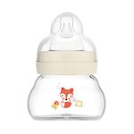 MAM Bottle Feel Good, Extra-Small Glass Baby Bottle with Extra Slow Flow MAM Teats Size 0, Heat-Resistant Glass Baby Bottle for Newborns, Unisex, 1x 90 ml