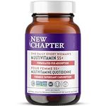 New Chapter Women's Multivitamin 50 Plus for Cellular Energy, Heart & Immune Support with 20+ Nutrients + Astaxanthin - Every Woman's One Daily 55+, Gentle on The Stomach, 60 Count