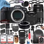 Canon EOS RP Mirrorless Digital Camera 26.2MP with EF 75-300mm + RF 24-105mm Dual Lens + Mount Adapter + A-Cell Accessory Bundle + 2 Pack SanDisk 128GB Memory Card + Backpack