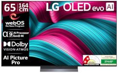 LG 164 cm (65 Inches) OLED evo C5 Series 4K Ultra HD (3840 x 2160) Smart webOS OLED TV OLED65C56LA
