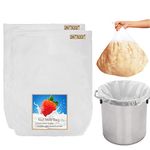 Brew Bag Cheesecloth Cheese Cloths for Straining Reusable Cheese Cloth Bags Large 2Pack 26"x22"Fine Mesh Strainer Bag for Brewing Hops Grains Fruit Cider Apple Grape Wine Beer Nut Milk Making (large)