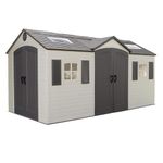 Lifetime 60079 Outdoor Storage Dual Entry Shed, 15 x 8 ft, Desert Sand