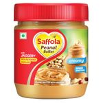 Saffola Peanut Butter Creamy, 350 gm | High Protein Peanut Butter | Only Jaggery, No Refined Sugar