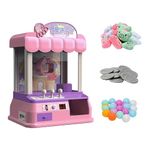 EXOMOON Small Claw Machine Classic Electronic Arcade Game for Boys Girls Kids Adults Large 10 Doll Pink | Toys & Games/Games/Electronic Games (with Charger)