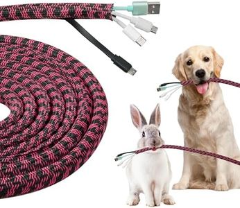 QCSIW 1-50FT Inch Split Cable Sleeve, Braided Wire Loom Cord Protector, Pet Chew Proof Wire Cover, Stylish Color Cable Management Wrap for Desk, TV, Home (Black Pink)