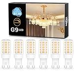 Fulighture G9 LED Bulbs Dimmable [6-Pack] 4W (40W Halogen Equivalent) Warm White 3000K, Energy Saving Light Bulbs for Chandelier Ceiling Lights Wall Light Fittings Crystal Lamp Ceiling Fan Light