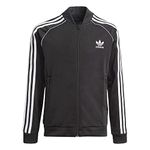 adidas Originals Unisex-Kids Adicolor Super Star Track Jacket, black/white, Medium