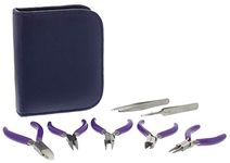 Beadsmith 7-Piece Jewelry Pliers Set with Case, Mini