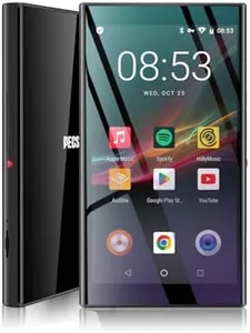 160GB MP3 Player with Bluetooth and WiFi, 5" IPS Screen Android Music Player with Play Store, Spotify, Pandora, Amazon Music, MP3 & MP4 for Kids with Libby, Audible, FM, Voice Recorder, Up to 1TB