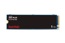 SanDisk 1TB SSD Plus M.2 NVMe SSD - PCIE Gen 3.0, Up to 3,200 MB/s - Internal Solid State Drive - SDSSDA3N-1T00-G26