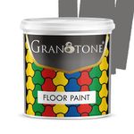 GRANOTONE Floor Paint 1 Litre Space Grey Colour Polyurethane and Acrylic Polymer Based Concrete Sealer Anti Slip Thick and Durable for Cement Floor and Tiles Made in India