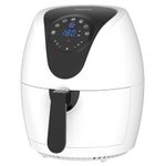 EMtronics EMDAF45LWH Digital Family Size Air Fryer 4.5 Litre with 7 Preset Menus for Oil Free & Low Fat Healthy Cooking, 60-Minute Timer - White