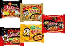 Samyang Hek Buldak Extra Spicy Korean Ramen Roasted Chicken Best 5-Pack Spicy Fire Noodle Challenge