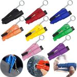 8Pcs 3 in 1 Seatbelt Cutter and Window Breaker, Car Window Breaker Keychain Seatbelt Cutter Glass Breaker, Car Emergency Escape Tool for Automotive Accidents