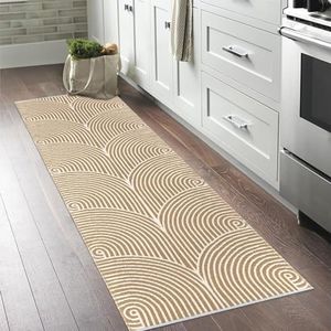 Tiffasea Washable Runner Rug 2'x6', Hallway Runner Rug Kitchen Rugs Laundry Room Rug Cotton Woven Area Rug Entryway Rug Indoor Outdoor Rugs for Bedroom/Bathroom/Living Room