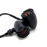 Krator 2pcs Black Heavy Duty Motorcycle Turn Signals Bulb Indicators Blinkers Lights