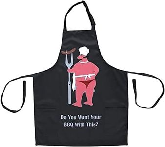 LIQ Inc. “Cheeky Guy” Funny BBQ Apron for Men – Dark Grey, 2 Large Pockets, Adjustable Neck Strap, One Size Fits Most, Extra Long Waist Ties