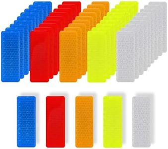 50 Pezzi Nastro Catarifrangente Adesivo, Adesivi Riflettenti Impermeabili, Bici Adesivi Catarifrangenti Moto Adesivi Catarifrangenti,Adesivi Avvertimento,Impermeabili,per Veicoli, Biciclette, Moto