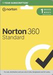 Norton 360 Standard | 1 User 1 Year | Total Security for PC, Mac, Android or iOS | Also Includes Password Manager | 10GB PC Cloud Back Up | SafeCam for PC | Product Key | No CD