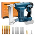 18GA Cordless Brad Nailer for Makita 18V Battery, 2 in 1 Electric Stapler Nailer with 500 Nails and 500 Staples, Dual Protection, for Woodworking (Without Battery, Without Charger)