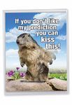 Hilarious Happy Birthday Greeting Card w/Envelope - Big Groundhog Prediction Celebration - Cute Bday Surprise Cards for Party Animals, Friends, Family (8.5 x 11 Inch) J5697BDG