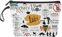 TV Show Inspired Gift Luke's Diner Makeup Bag Dragonfly Inn Merchandise Cosmetic Bag (Luke's Makeup Bag-AU)