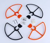 SummitLink Snap On/Off Prop Guards 2X Orange & 2X Black Compatible for DJI Phantom 1 & 2 Phantom 3 Tool Free Quick Release Quick Disconnect Propeller Protector