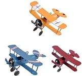 TTKBHHQ 3pc Vintage Metal Planes Model Iron Retro Aircraft Glider Biplane Pendant Model Airplane Kids Toy,Christmas,Home Decor,Ornament,Desktop Decoration