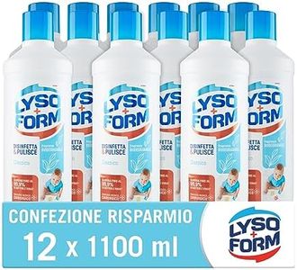Lysoform Pavimenti Classico, Detersivo Pavimenti, Adatto a Tutti i Tipi di Pavimenti, Aiuta a Rimuovere gli Allergeni, Lieviti e Muffe, con Fragranza Biodegradabile, 12 Pezzi da 1100 ml