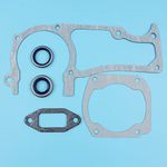 Luxuypon Crankcase Cylinder Muffler Gasket Set w/ 2Pc Oil Seal Kit Compatible with Husq-varna 362 365 371 372 Chainsaw NEW Parts