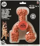 TastyBone TrioBone Nylon Dog Chew Toy for Large Dogs (Bacon) - Indestructible for Aggressive Chewers, Everlasting Flavour, Strong Healthy Teeth, Made in the UK