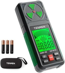 TESMEN EMF Meter, Hound-200 EMF Detector: 3-in-1 Portable Electromagnetic Field Radiation Detector for EF, RF, MF, WiFi Signal, Suitable for Home, Office EMF Inspections and Ghost Hunting - Green