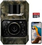 MAXDONE Trail Camera Bluetooth Game Camera, 2000mAh Built-in Battery Rechargeable Power Hunting Cameras with Night Vision Trail Cam Bluetooth 48MP Wildlife Camera Wi-Fi Deer Camera (No Screen)