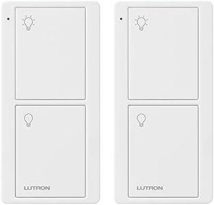 Lutron Caseta Smart Lighting 2-Button Pico Remote, for Wireless Lighting Control, Works w/Alexa, Apple Homekit, Google Home (Hub Required), Batteries Included, PJ2-2B-GWH-L01-2, White, 2 Pack