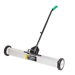 TUFFIOM 36-Inch Rolling Magnetic Pick-Up Sweeper | 55-LBS Capacity, with Quick Release Latch & Adjustable Long Handle, for Nails Needles Screws Collection