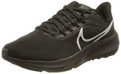 NIKE Women's Nike Air Zoom Pegasus 39 Sneaker, Black Black Black Reflect Silver, 4.5 UK